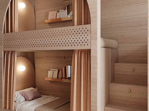 这样的儿童房太酷了，学习睡觉全解决