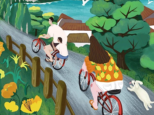 拥抱自然插画-创作习作67022年前懒人的周末时光插画-创作习作48332年