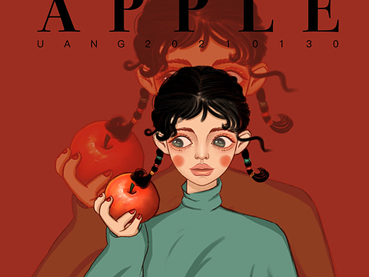 水果系列|苹果插画-商业插画12001年前水果系列|香蕉插画-商业插画