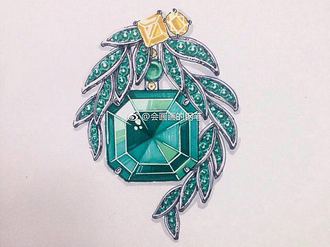 手绘的几件小首饰～～