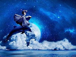 夜空中
