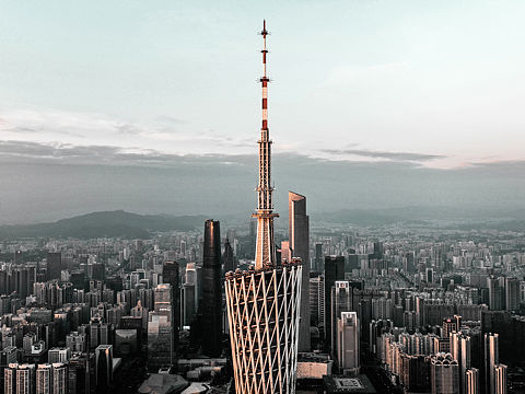 航拍广州塔