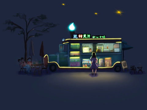 色彩速涂练习第14天，风景篇