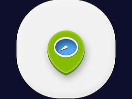 每日臨摹：一枚小清新的定位圖標(biāo)