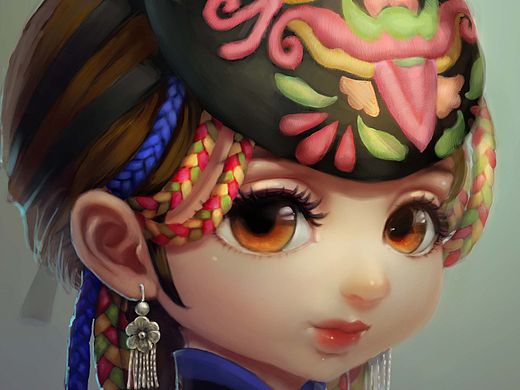 少数民族少女