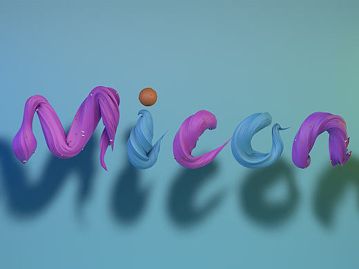 C4D--micon肌理文字