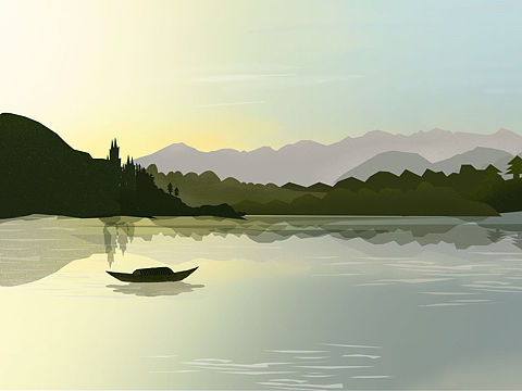 风景商业插画