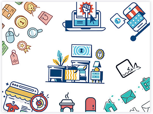 扁平化-图标/插画练习