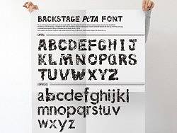 PETA动物公益保护组织字体设计-大写部分