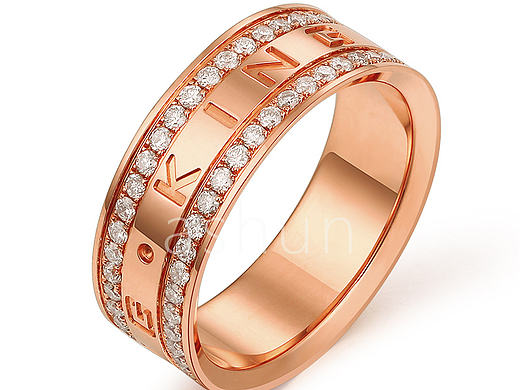 K金黄金戒指钻石戒指