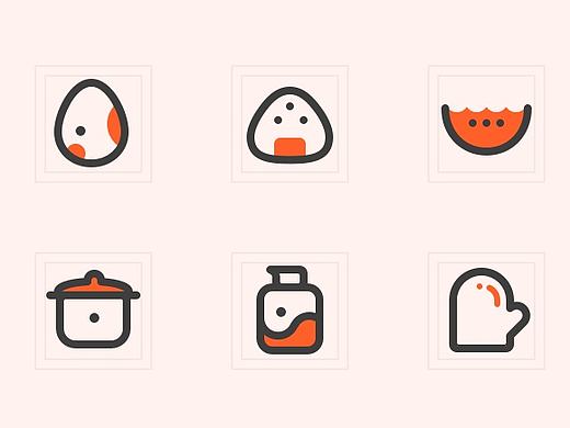 食品类线性icon练习一组