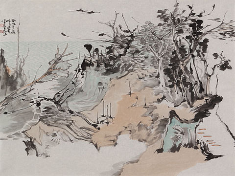 肖大平山水画欣赏