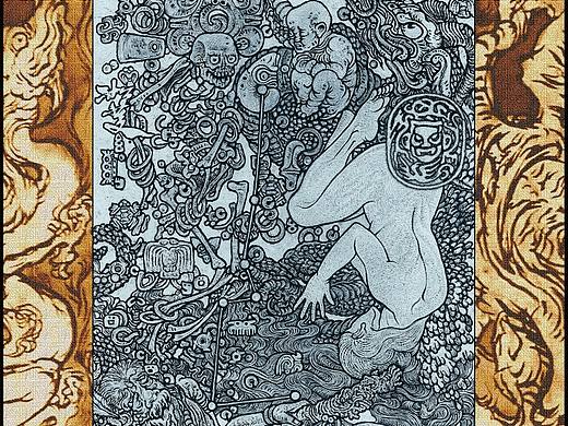 《生死轮回》第3稿（银箔+黑+白）