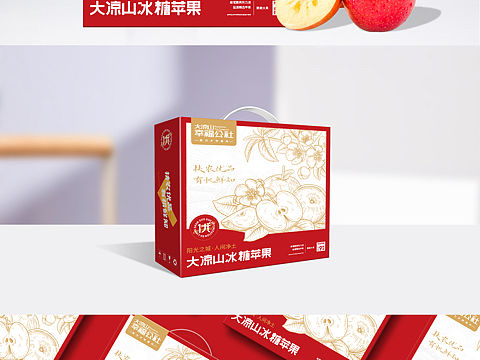 苹果、草莓、橙子包装设计