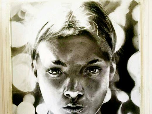 A girl in light