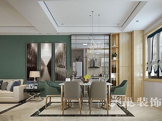 天伦庄园叠墅装修 现代简约风格效果图