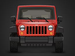 拟物图标—吉普车