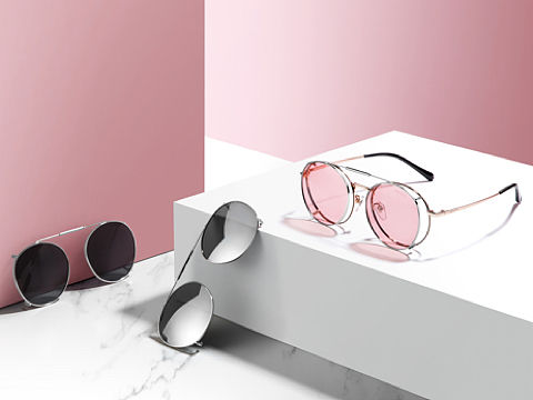 海伦凯勒眼镜墨镜电商淘宝布景线下POP画册拍摄