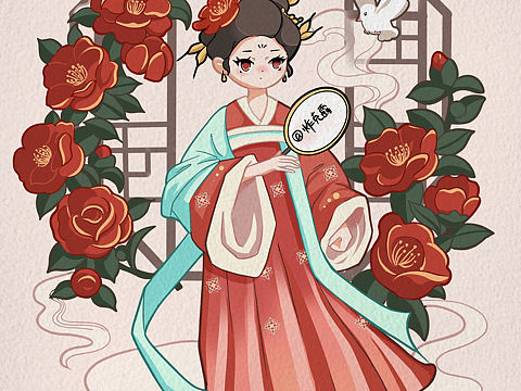 花神｜山茶花插画（个人主页-ZNTc4MTA3NTY=） - 商业插画 - 站酷设计师炸克露原创素材 - 站酷ZCOOL