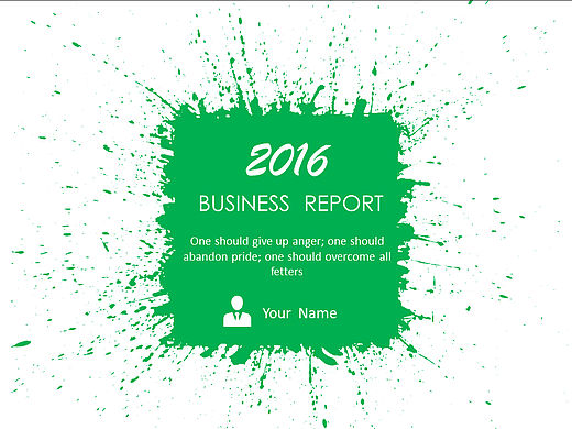 2016创意墨迹商务汇报总结模板（四套配色）（个人主页-ZMTU5MzYwOTY=） - PPT/Keynote - 站酷设计师无人w之境原创素材 - 站酷ZCOOL