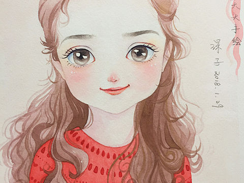 水彩手绘头像（个人主页-ZMjg4NzA4Mjg=） - 艺术插画 - 站酷设计师大头手绘原创素材 - 站酷ZCOOL