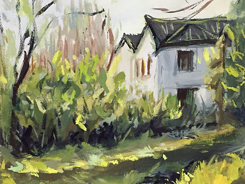水粉风景画