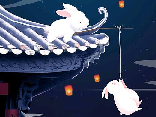 中秋节海报（个人主页-ZMzgwMTU2ODQ=） - 海报 - 站酷设计师你的猫跑掉了_原创素材 - 站酷ZCOOL