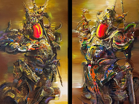 重彩门神.画语者邓宇