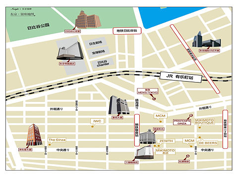 东京地图 建筑物矢量图