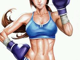 馬克筆厚涂健身女