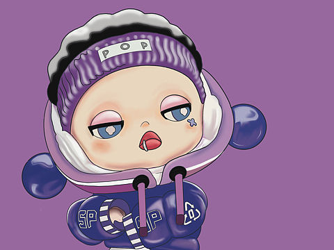 泡泡玛特 紫酷酷