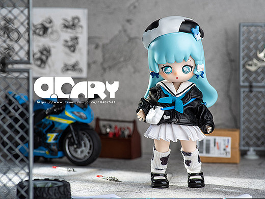 SIMONTOYS 潮玩 糖娜可动玩偶 机车少女拍摄