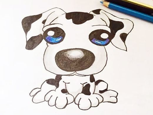 水彩画—呆萌的狗狗们