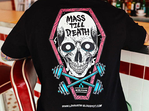 HELL BOY X REFUSION 创意恶搞骷髅头 印花 短袖