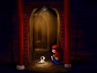 插画  安静的夜晚  手绘板