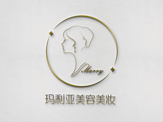 手绘卡通美容美体logo设计