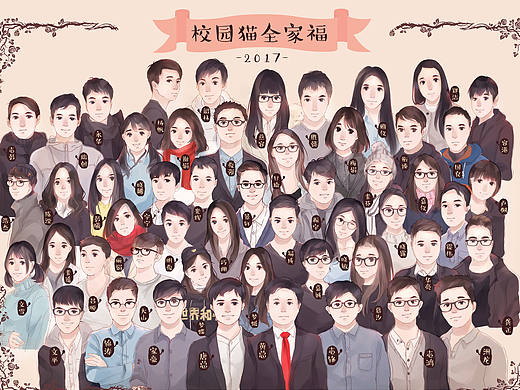 公司年会纪念品：数码绘人像52张及大合照