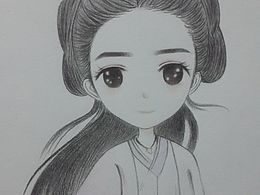 花千骨手繪圖，小骨萌萌噠~