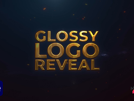 AE模板|简约动态光面标志LOGO演绎游戏广告综艺动画