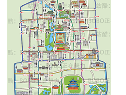 手绘北京二环地图