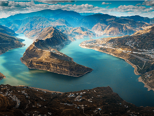 永善县黄华镇-金沙江大转弯风光摄影