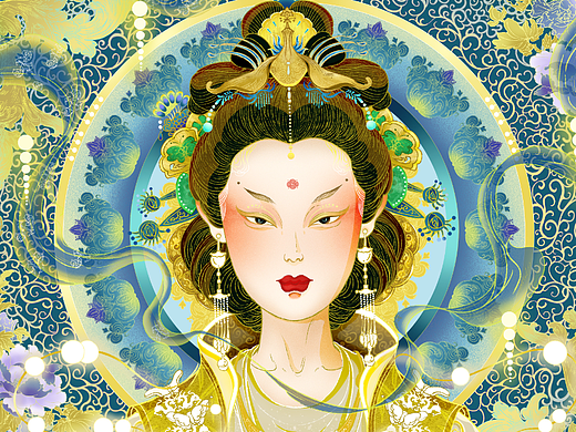 武则天国风插画——人物插画形象IP设计