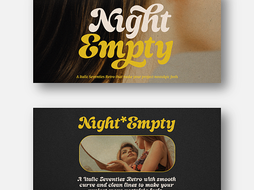 Night Empty：蕴含浓郁法式风情的复古斜体