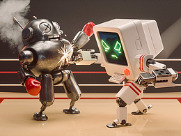 小破烂儿格斗锦标赛3D风格插画练习