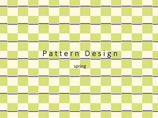 图案设计｜清新间色棋盘格纹