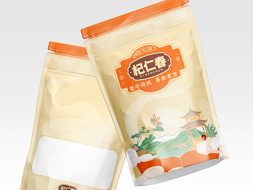 杞仁春中药滋补袋子设计