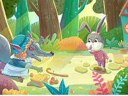 小兔快跑儿童绘本设计