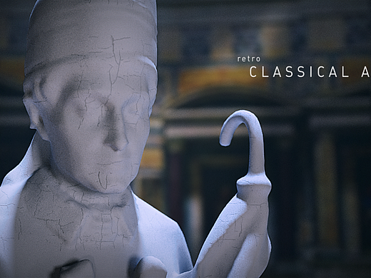 一组古典雕塑渲染图