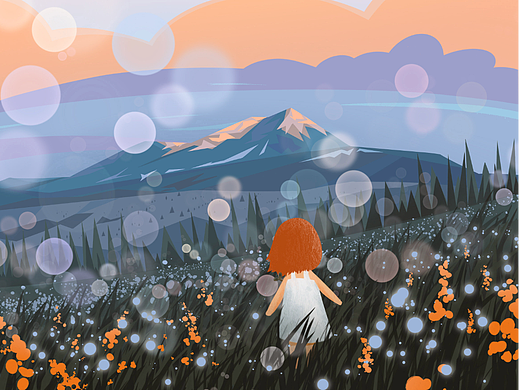 《阿波和阿丧》— 治愈绘本插画