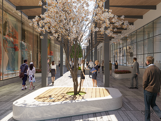 室外效果图|商业街透视